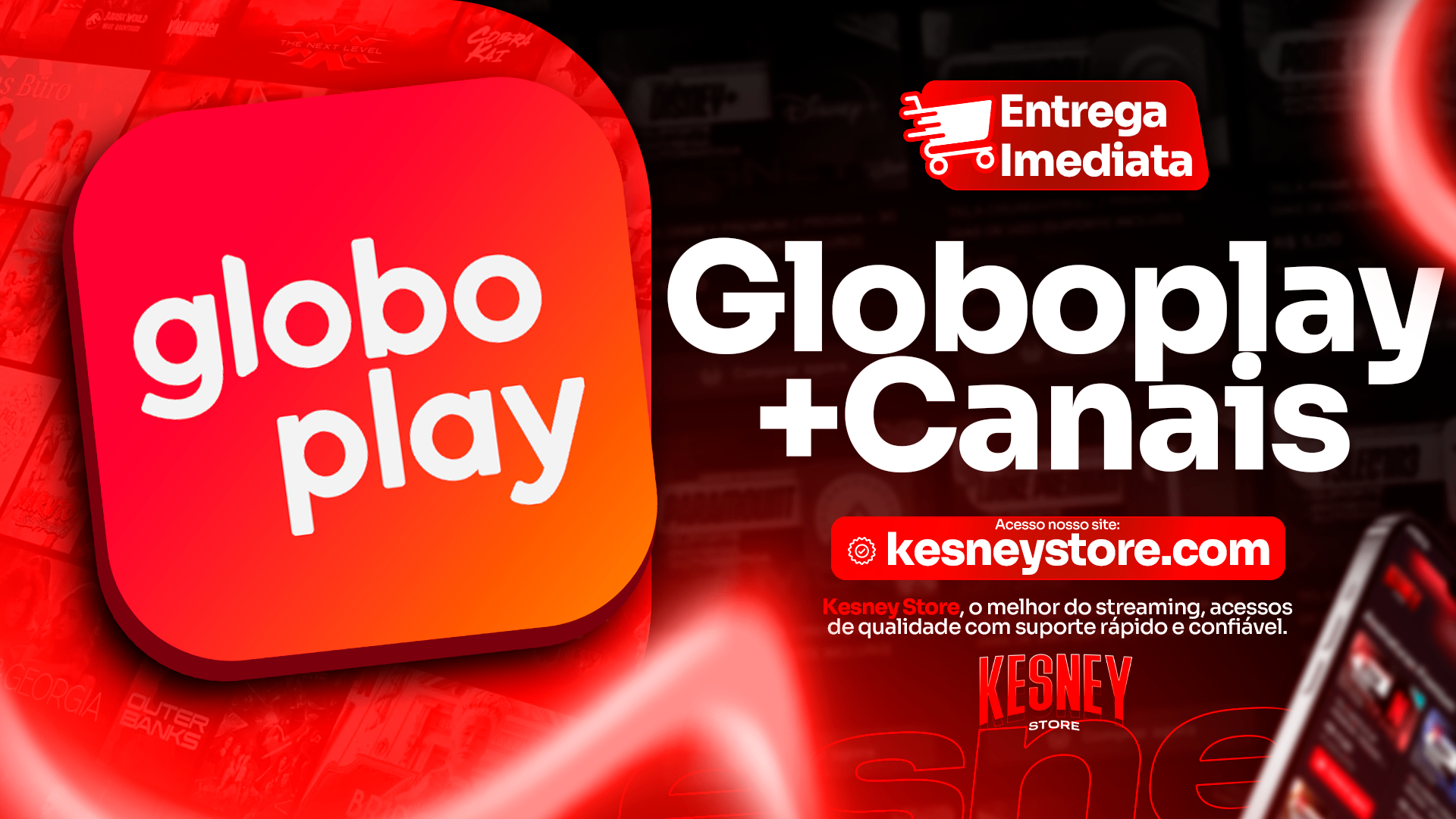 TELA GLOBOPLAY+CANAIS+PREMIERE / PRIVADA - 30 DIAS DE USO (SUPORTE INCLUSO)